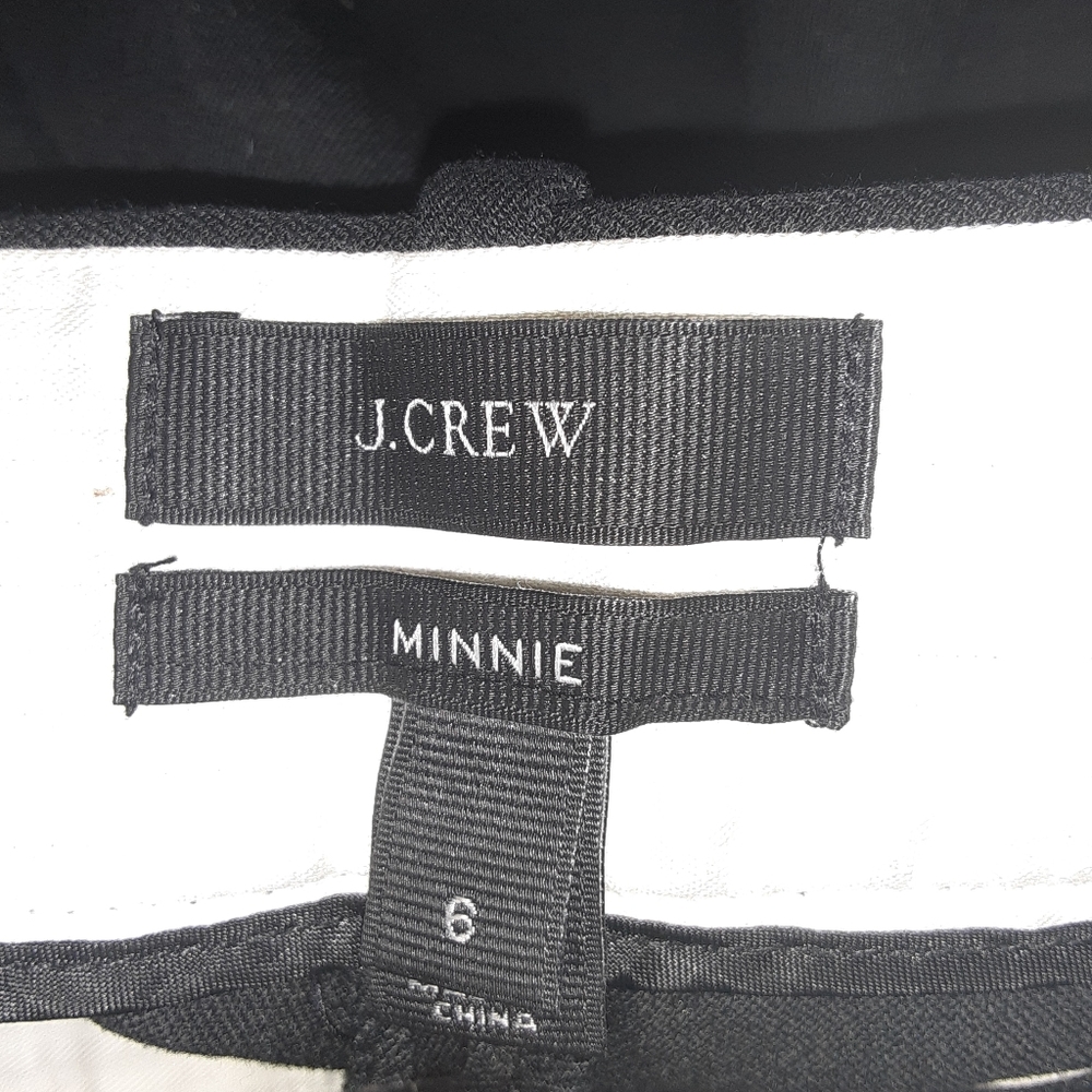 Black J.Crew Minnie Pant Sz 6. New without tag.